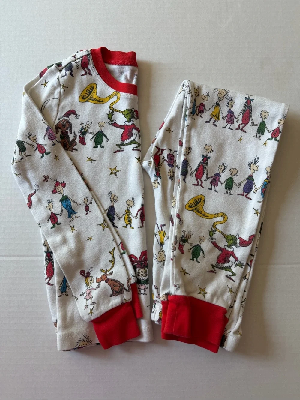 Pottery Barn Kids x Dr. Seuss Grinch Christmas Pajamas Size 8